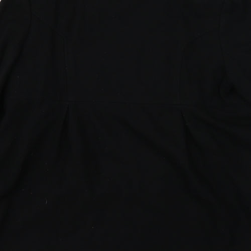 Marks and Spencer Womens Black Pea Coat Coat Size 12 Button