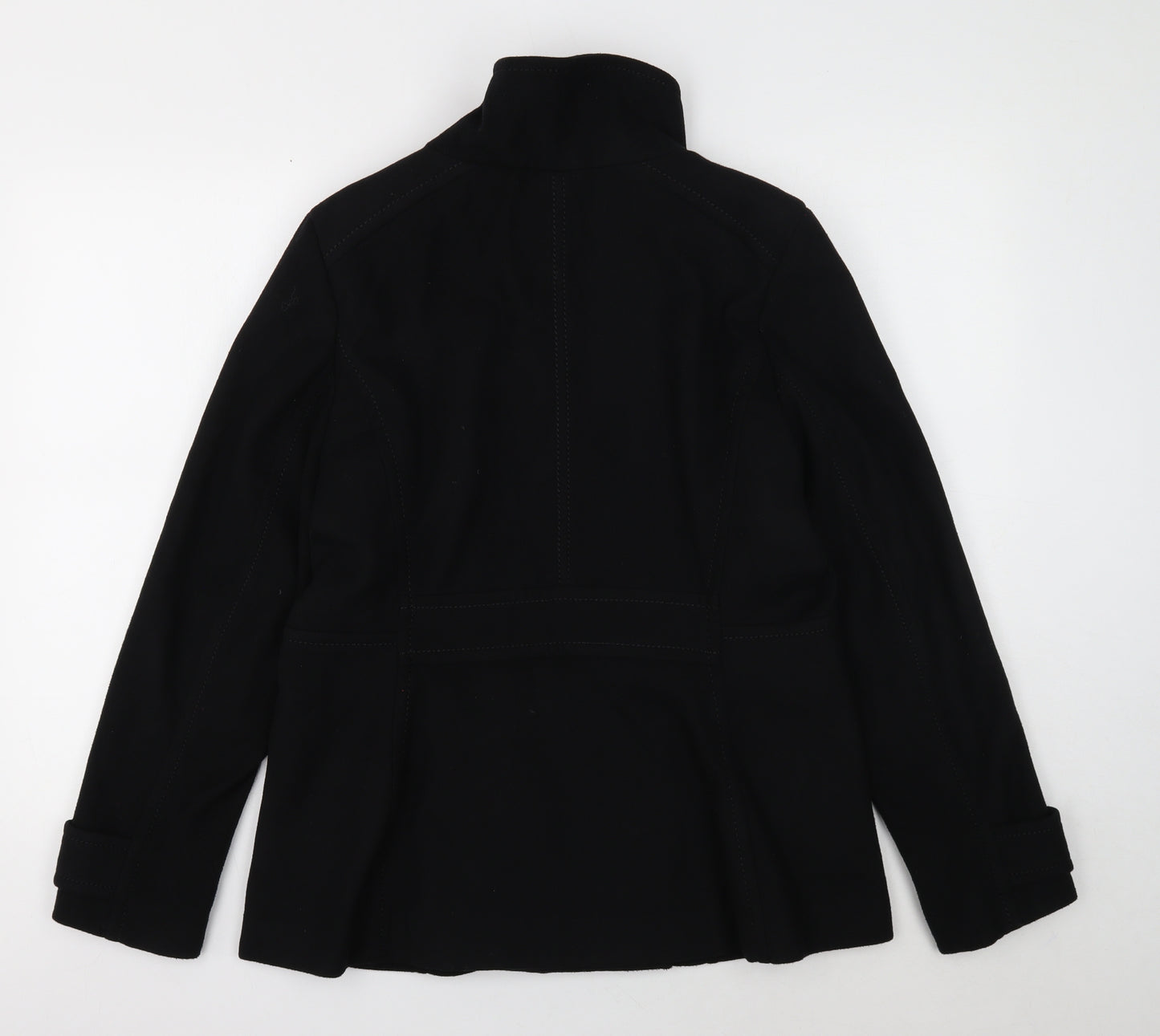 H&M Womens Black Pea Coat Coat Size 14 Button