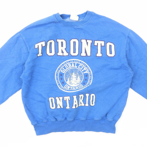 Pull&Bear Womens Blue Cotton Pullover Sweatshirt Size XS Pullover - Toronto Ontario