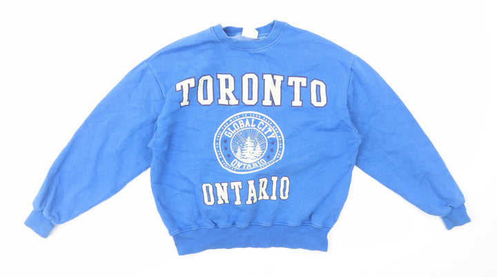 Pull&Bear Womens Blue Cotton Pullover Sweatshirt Size XS Pullover - Toronto Ontario