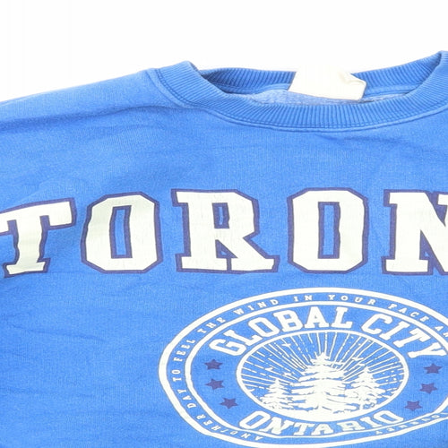 Pull&Bear Womens Blue Cotton Pullover Sweatshirt Size XS Pullover - Toronto Ontario