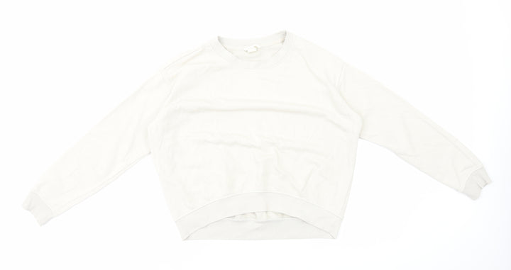 H&M Womens Grey Cotton Pullover Sweatshirt Size XS Pullover