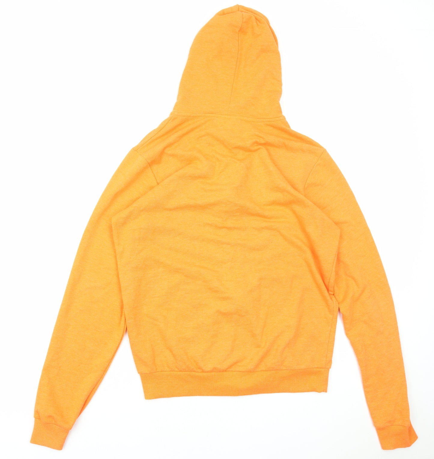 Republic Mens Orange Cotton Full Zip Hoodie Size L