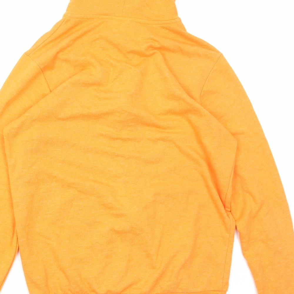 Republic Mens Orange Cotton Full Zip Hoodie Size L