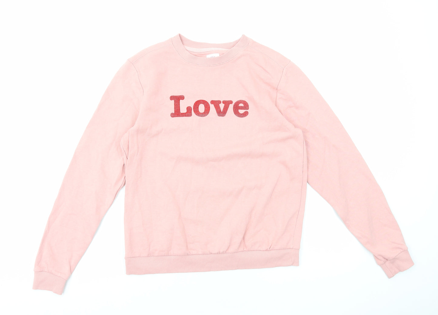 Neon Sheep Womens Pink Cotton Pullover Sweatshirt Size S Pullover - Love