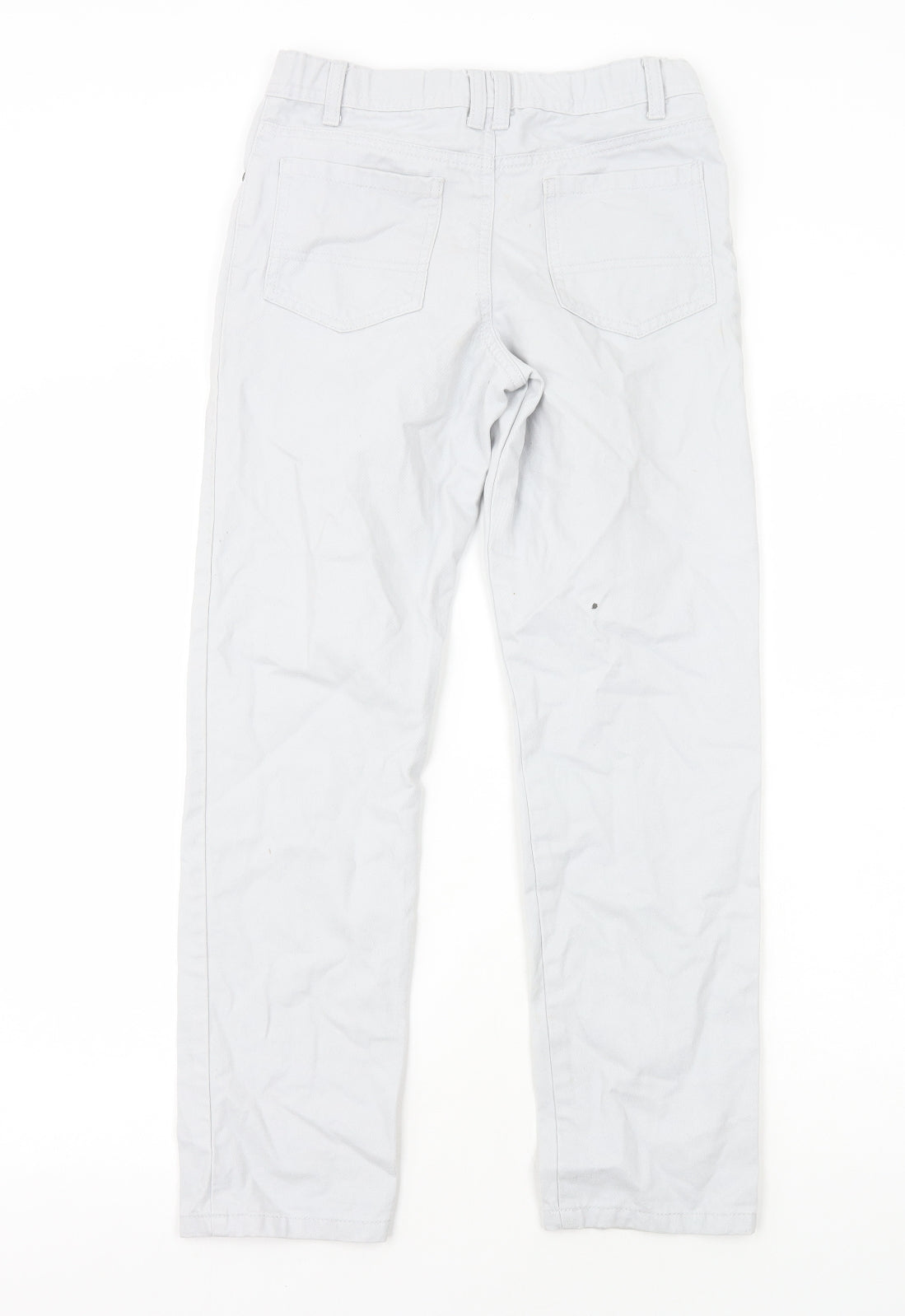Primark Girls Grey Cotton Boyfriend Jeans Size 10-11 Years Regular Zip