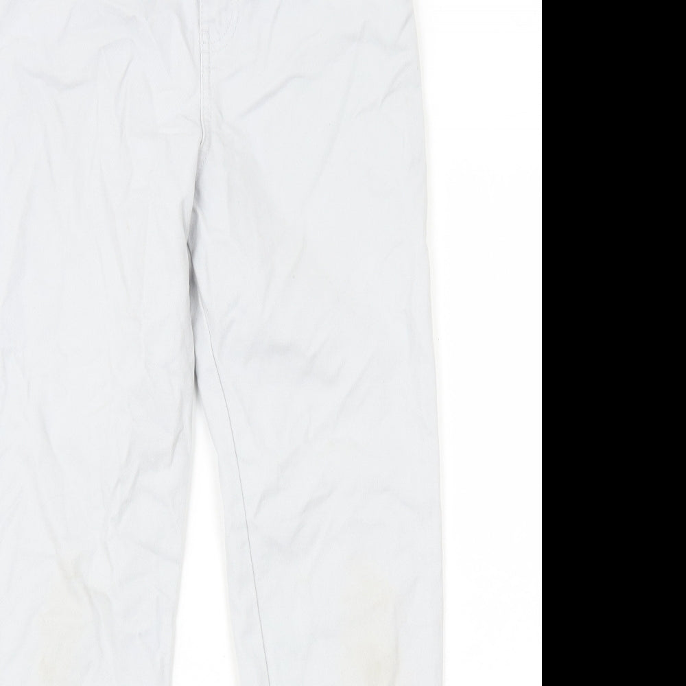 Primark Girls Grey Cotton Boyfriend Jeans Size 10-11 Years Regular Zip