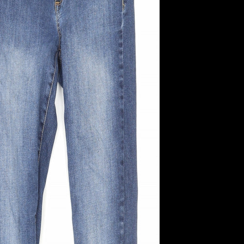 Gap Womens Blue Cotton Straight Jeans Size 10 Regular Zip