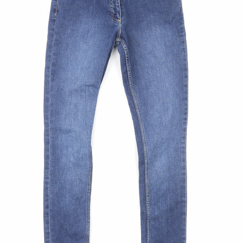 MANTARAY PRODUCTS Womens Blue Cotton Skinny Jeans Size 6 Regular Zip