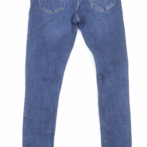 MANTARAY PRODUCTS Womens Blue Cotton Skinny Jeans Size 6 Regular Zip