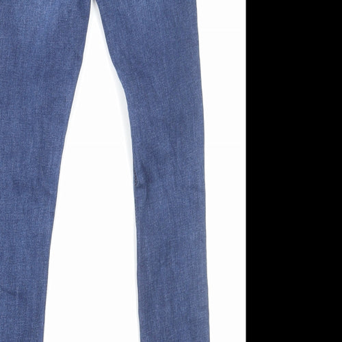 MANTARAY PRODUCTS Womens Blue Cotton Skinny Jeans Size 6 Regular Zip