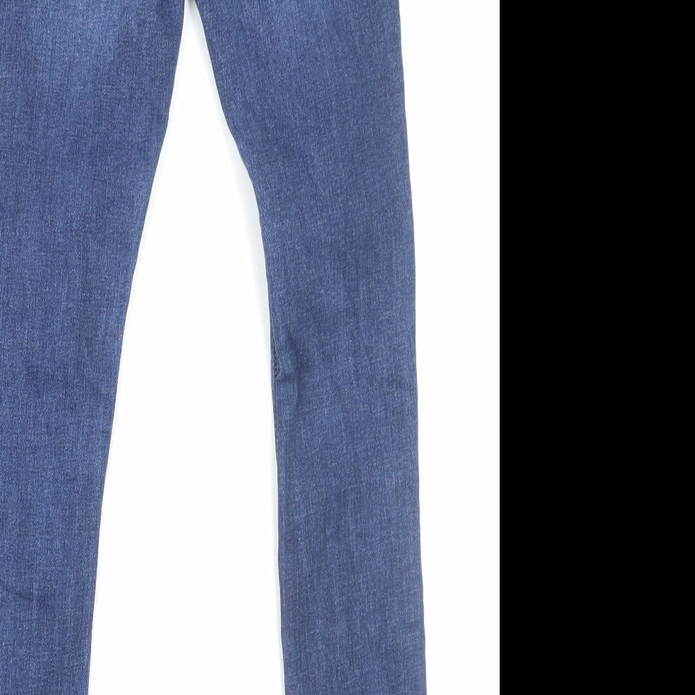 MANTARAY PRODUCTS Womens Blue Cotton Skinny Jeans Size 6 Regular Zip