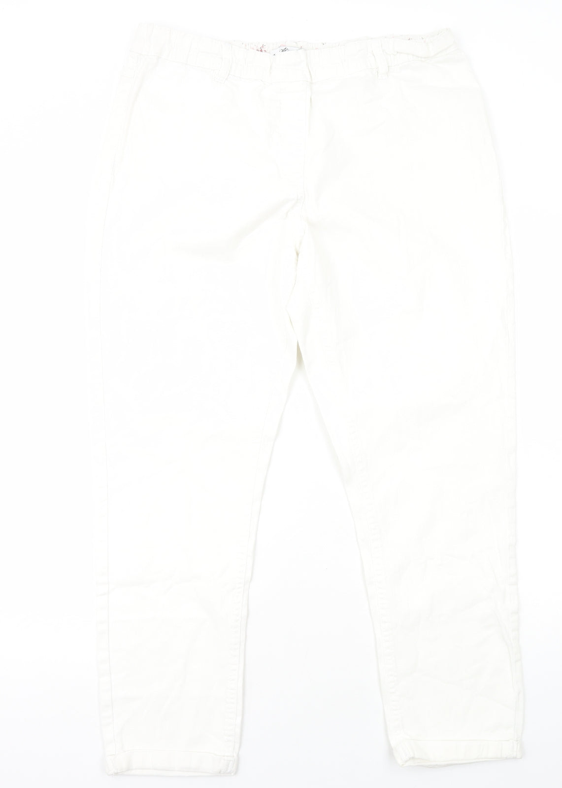 And Abigail Womens White Cotton Straight Jeans Size 20 Regular