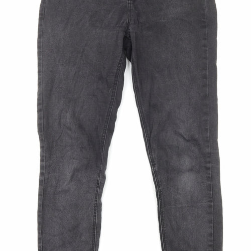 Pimkie Womens Grey Cotton Skinny Jeans Size 10 Regular Zip