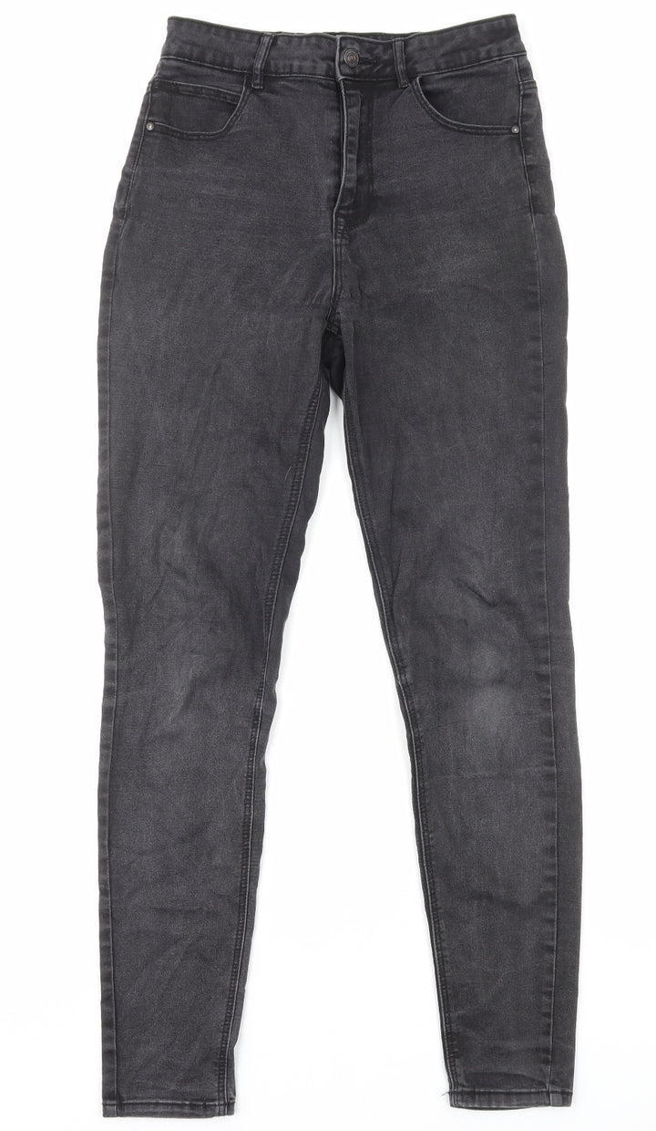 Pimkie Womens Grey Cotton Skinny Jeans Size 10 Regular Zip