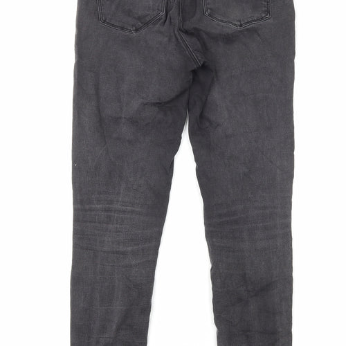 Pimkie Womens Grey Cotton Skinny Jeans Size 10 Regular Zip