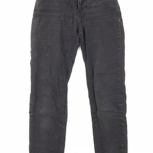 New Look Womens Black Cotton Skinny Jeans Size 6 Regular Zip