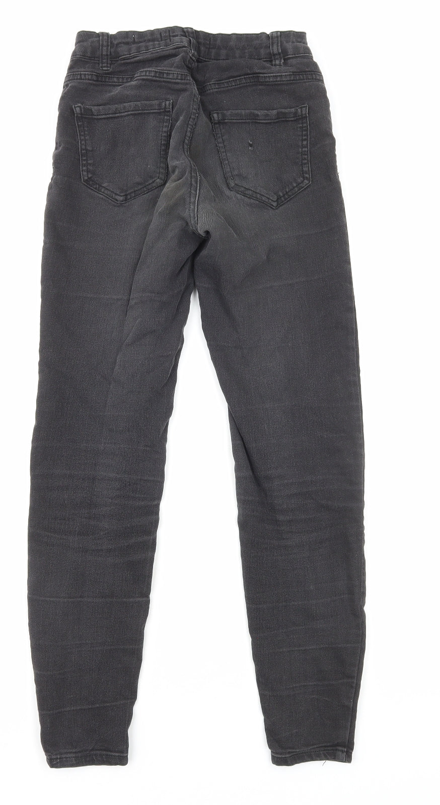 New Look Womens Black Cotton Skinny Jeans Size 6 Regular Zip
