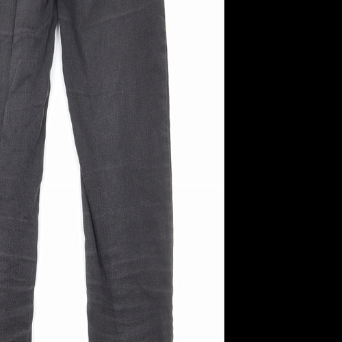 New Look Womens Black Cotton Skinny Jeans Size 6 Regular Zip