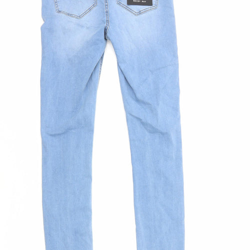 Noisy may Womens Blue Cotton Skinny Jeans Size 10 L36 in Regular Zip