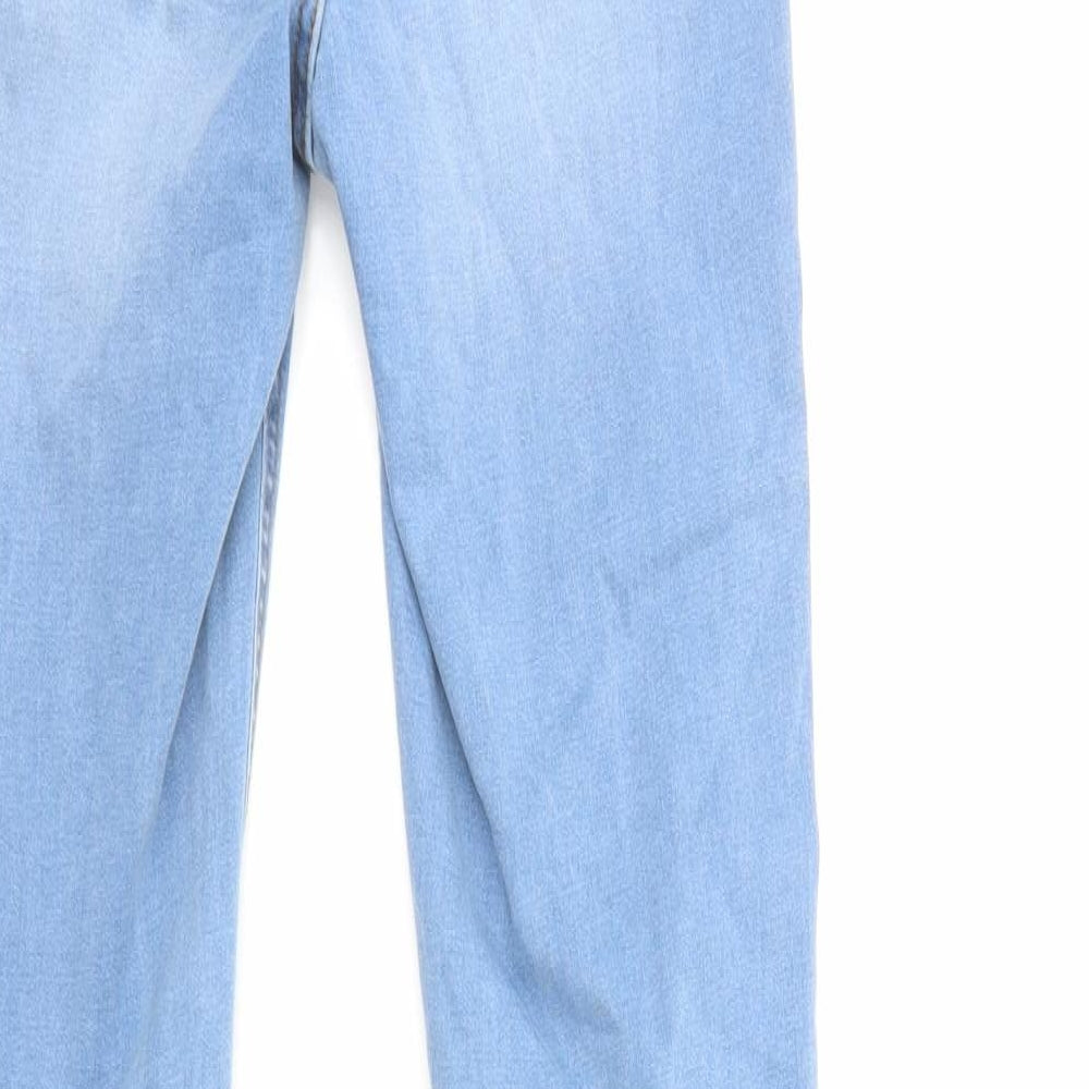 Noisy may Womens Blue Cotton Skinny Jeans Size 10 L36 in Regular Zip