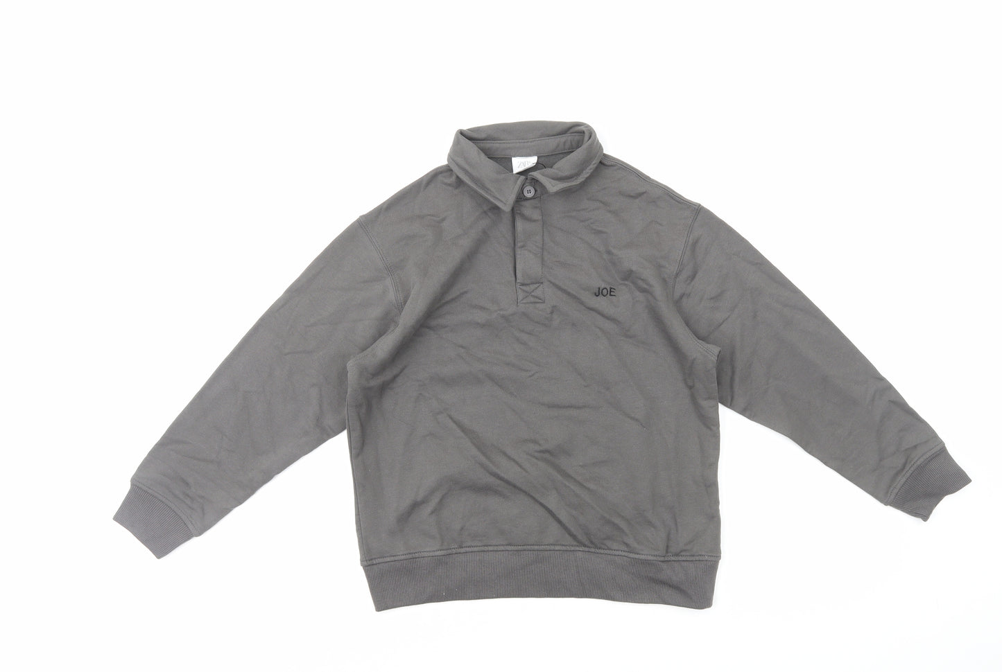 Zara Boys Grey Cotton Pullover Sweatshirt Size 10 Years Pullover