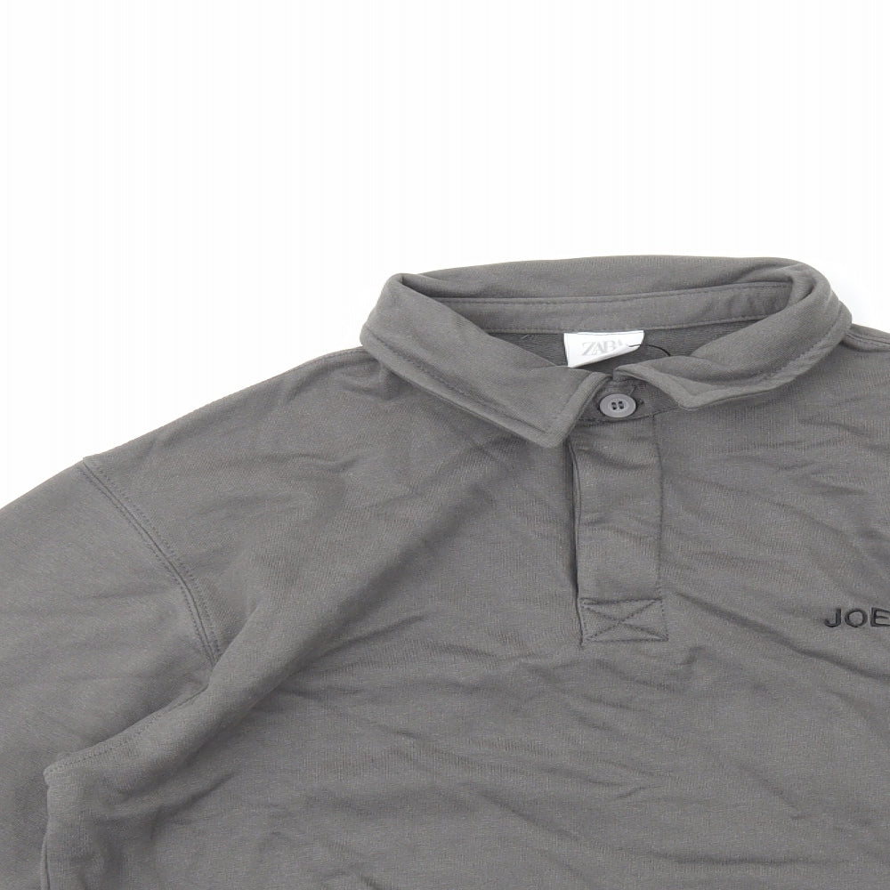 Zara Boys Grey Cotton Pullover Sweatshirt Size 10 Years Pullover