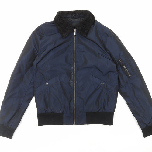 New Look Mens Blue Jacket Size S Zip