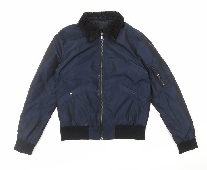 New Look Mens Blue Jacket Size S Zip