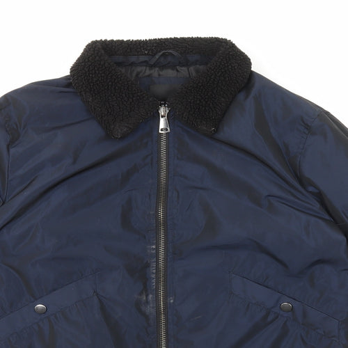 New Look Mens Blue Jacket Size S Zip