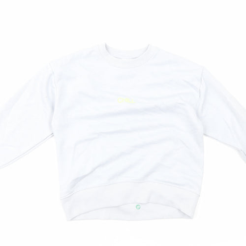 Zara Girls Blue Cotton Pullover Sweatshirt Size 7 Years Pullover