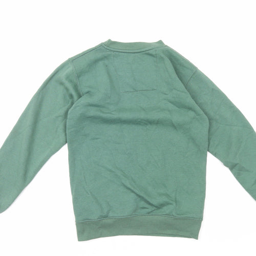 Little White Lies Mens Green Cotton Pullover Sweatshirt Size XS