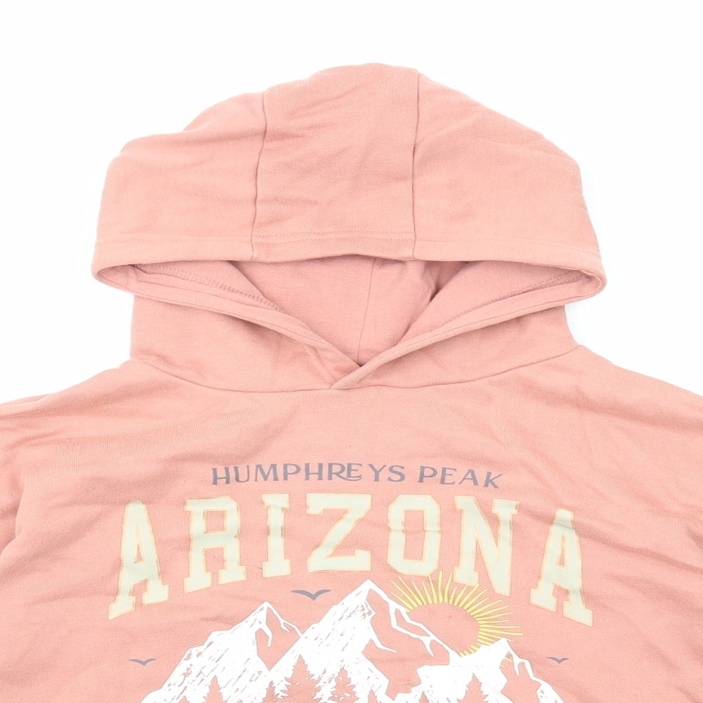 Primark Girls Pink Cotton Pullover Hoodie Size 9-10 Years Pullover - Arizona