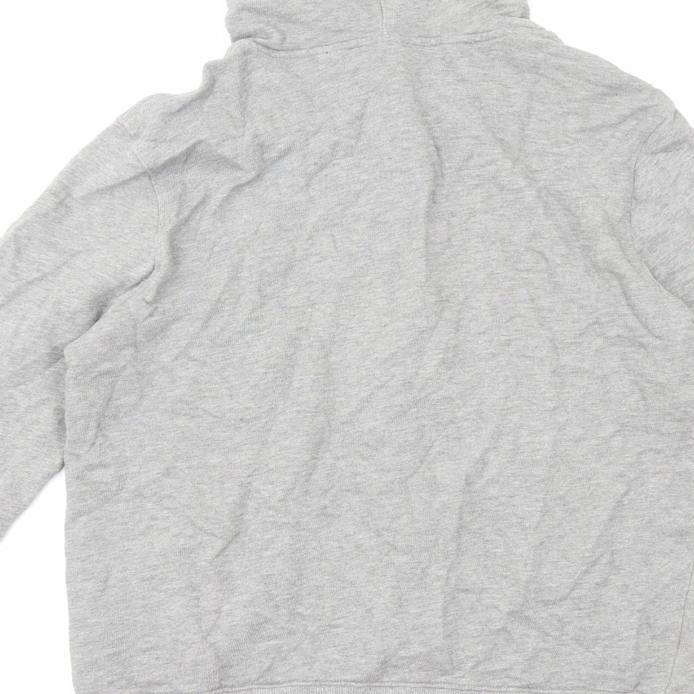 Pierre Cardin Mens Grey Cotton Full Zip Hoodie Size M