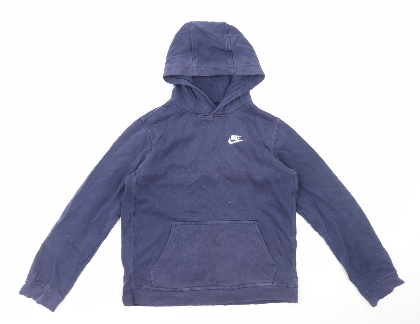 Nike Boys Blue Cotton Pullover Hoodie Size XL Pullover