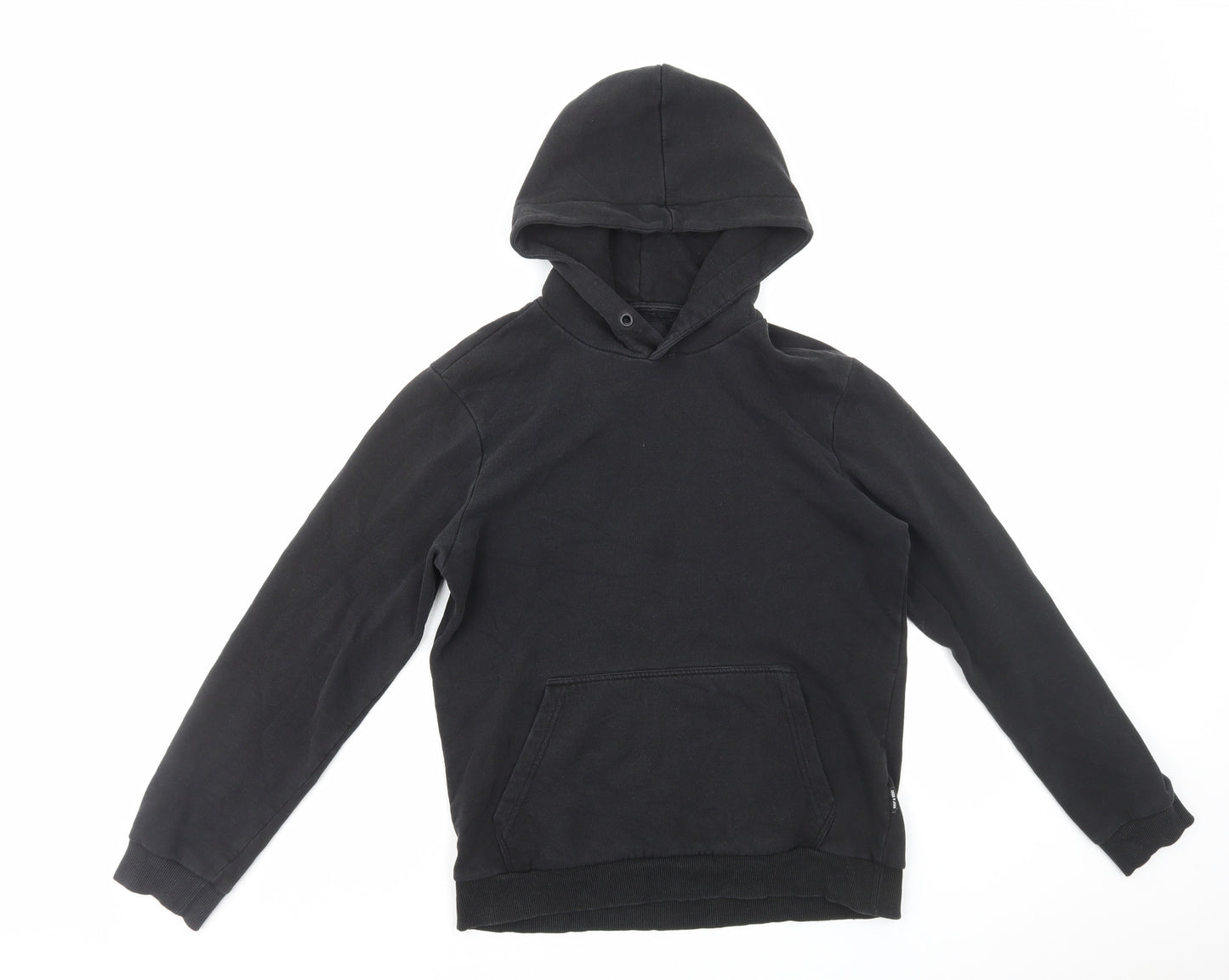 ONLY & SONS Mens Black Cotton Pullover Hoodie Size S