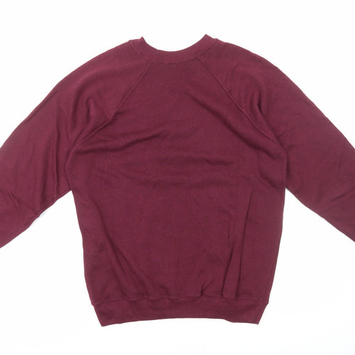 Sprintprint Mens Red Cotton Pullover Sweatshirt Size L