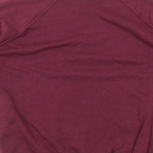 Sprintprint Mens Red Cotton Pullover Sweatshirt Size L