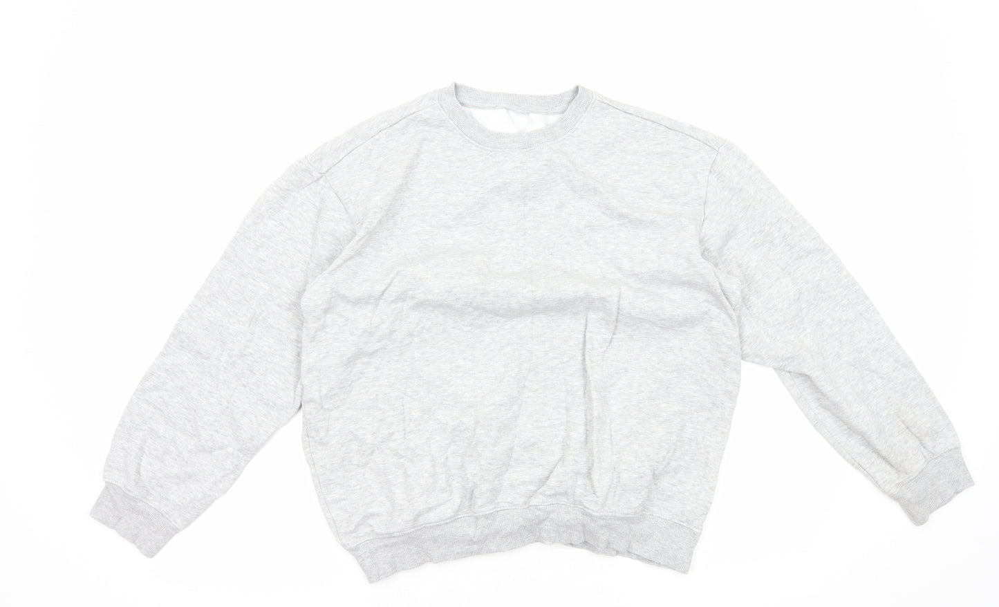 H&M Womens Grey Cotton Pullover Sweatshirt Size M Pullover