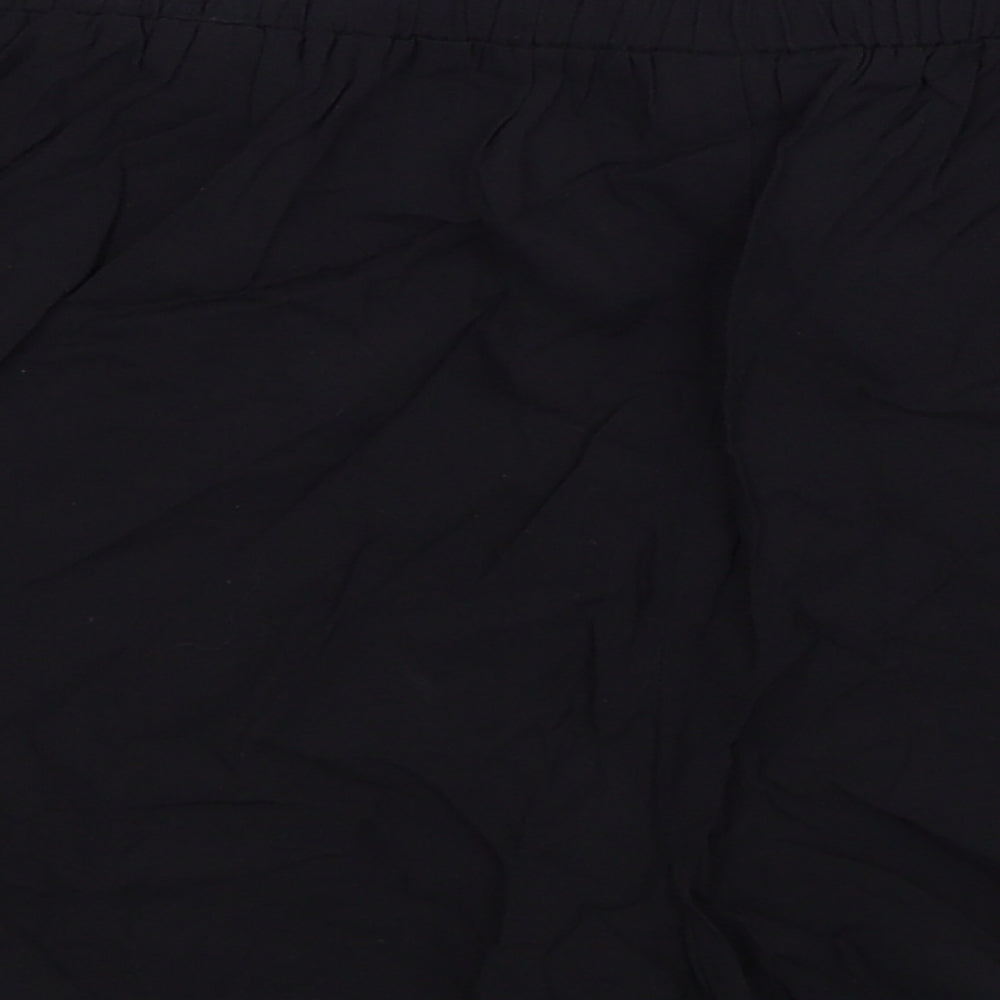 Primark Womens Black Viscose Culotte Shorts Size 12 Regular Pull On