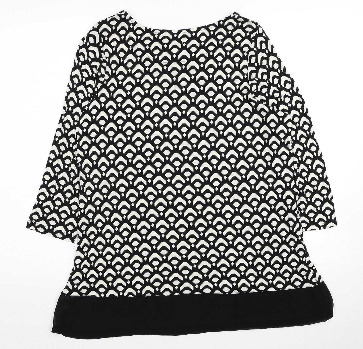 NEXT Womens Multicoloured Geometric Viscose Basic Blouse Size 20 Round Neck