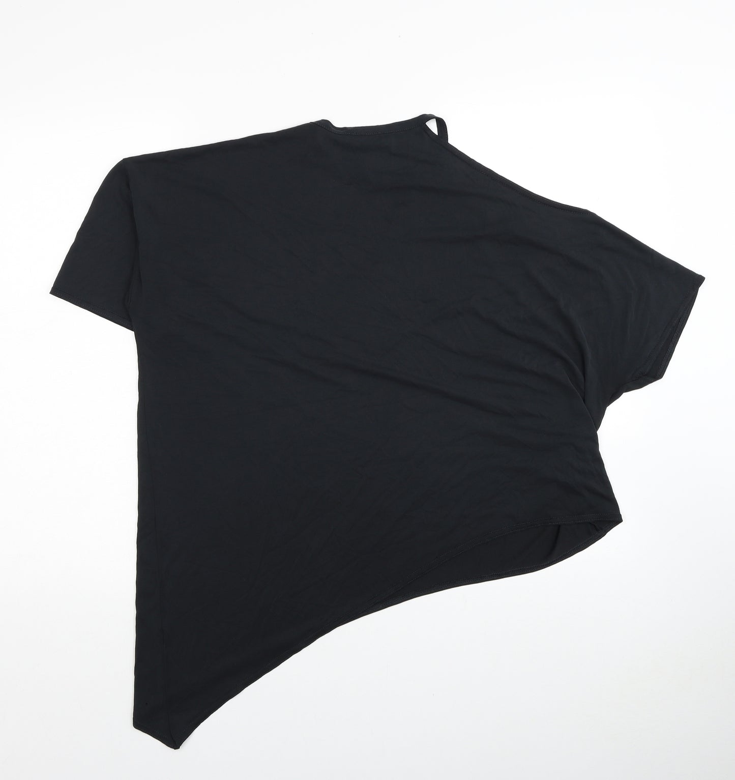 River Island Womens Black Viscose Basic T-Shirt Size 8 Round Neck