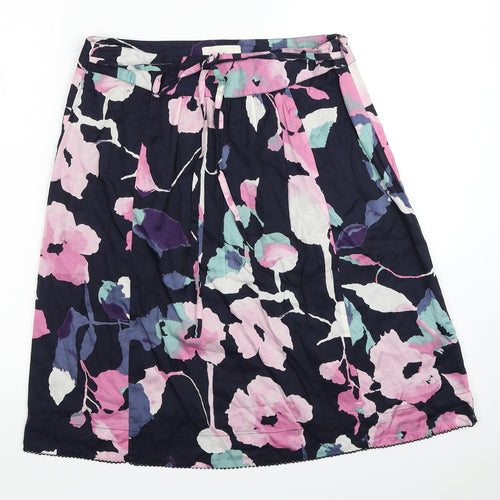 Jackpot Womens Multicoloured Geometric Viscose Flare Skirt Size 6 Zip