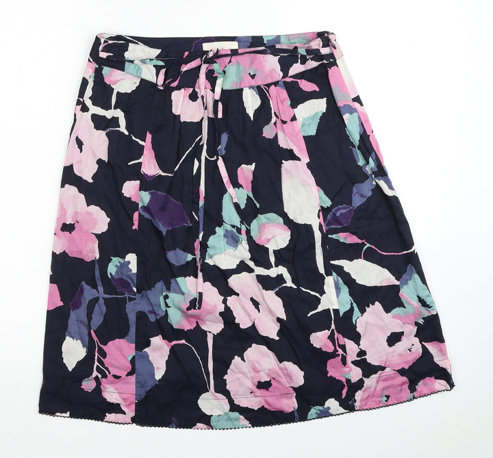 Jackpot Womens Multicoloured Geometric Viscose Flare Skirt Size 6 Zip