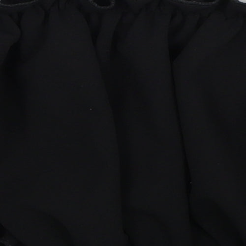 New Look Womens Black Polyester Cropped Blouse Size 8 Off the Shoulder