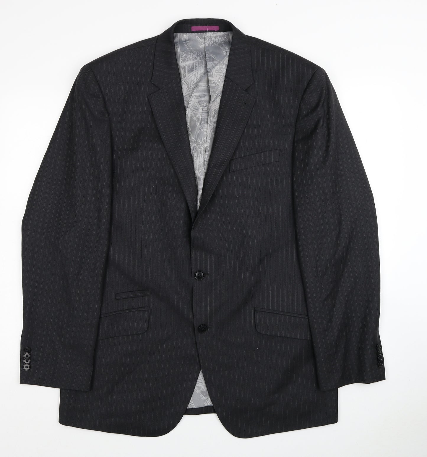 NEXT Mens Grey Wool Jacket Suit Jacket Size 42