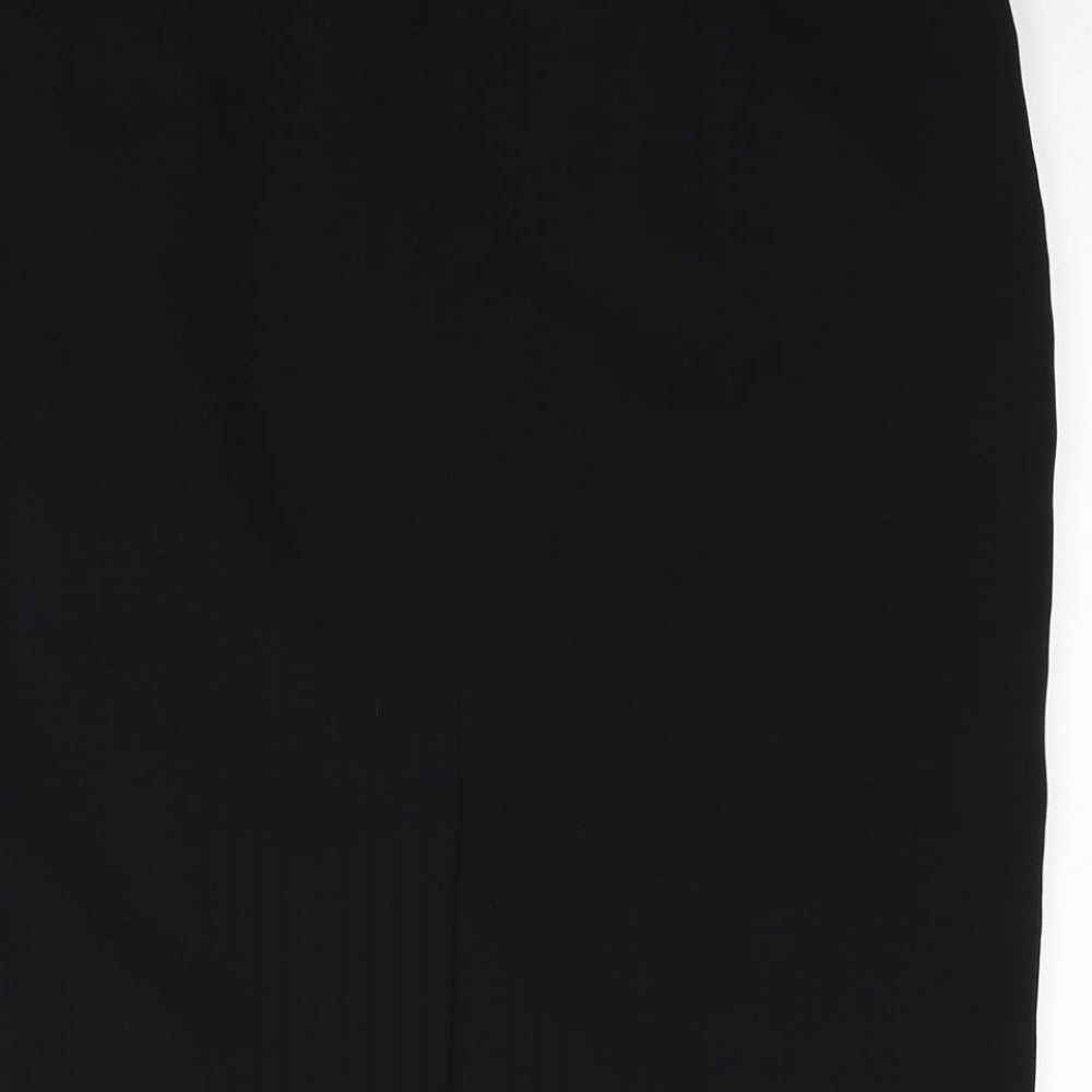 TU Womens Black Polyester Straight & Pencil Skirt Size 12 Zip