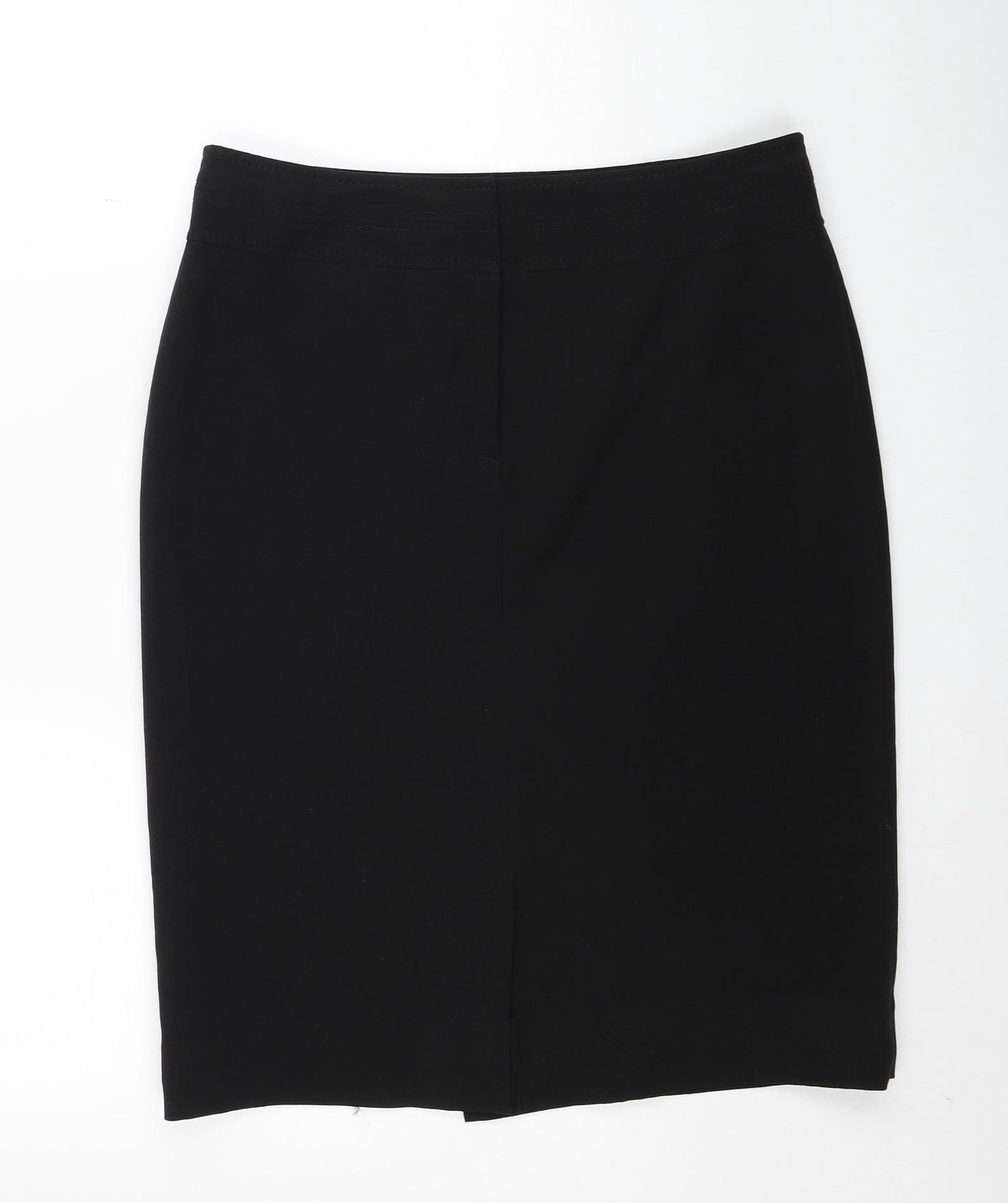 George Womens Black Polyester Straight & Pencil Skirt Size 12 Zip