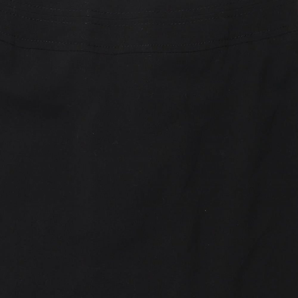 George Womens Black Polyester Straight & Pencil Skirt Size 12 Zip
