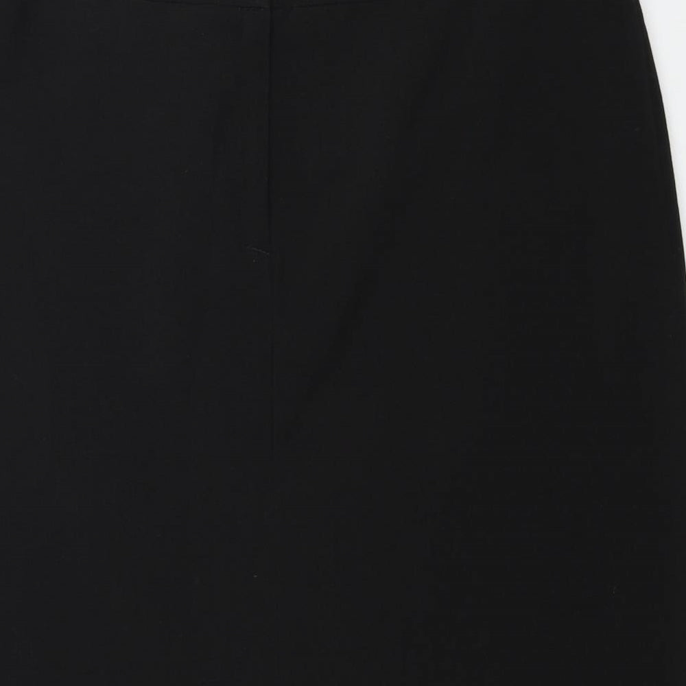George Womens Black Polyester Straight & Pencil Skirt Size 12 Zip